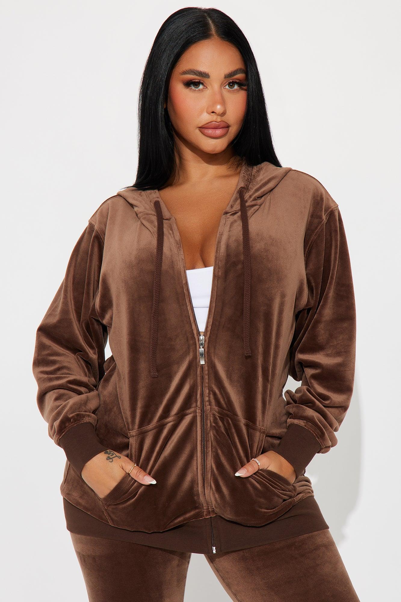 OG Friend Soft Velour Legging Set - Chocolate Product Image