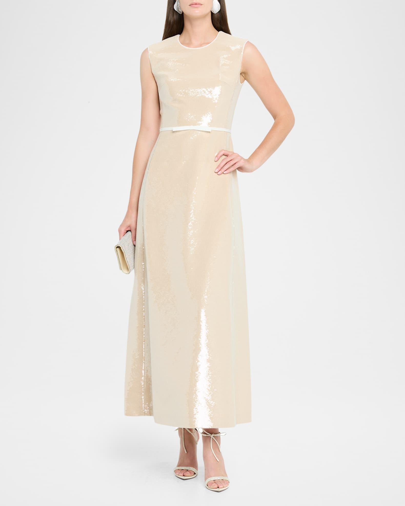 Sequined Sleeveless Ankle Dress Product Image