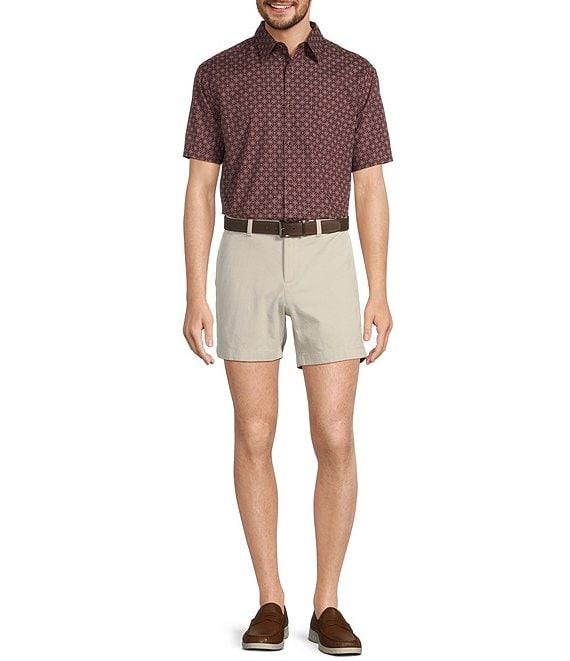 Roundtree & Yorke Short Sleeve Slub Dot Tile Sport Shirt Product Image