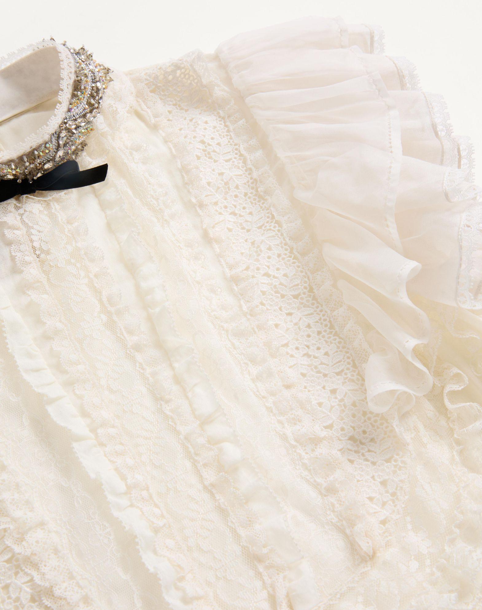 Short Dress In Embroidered Light Linen Product Image