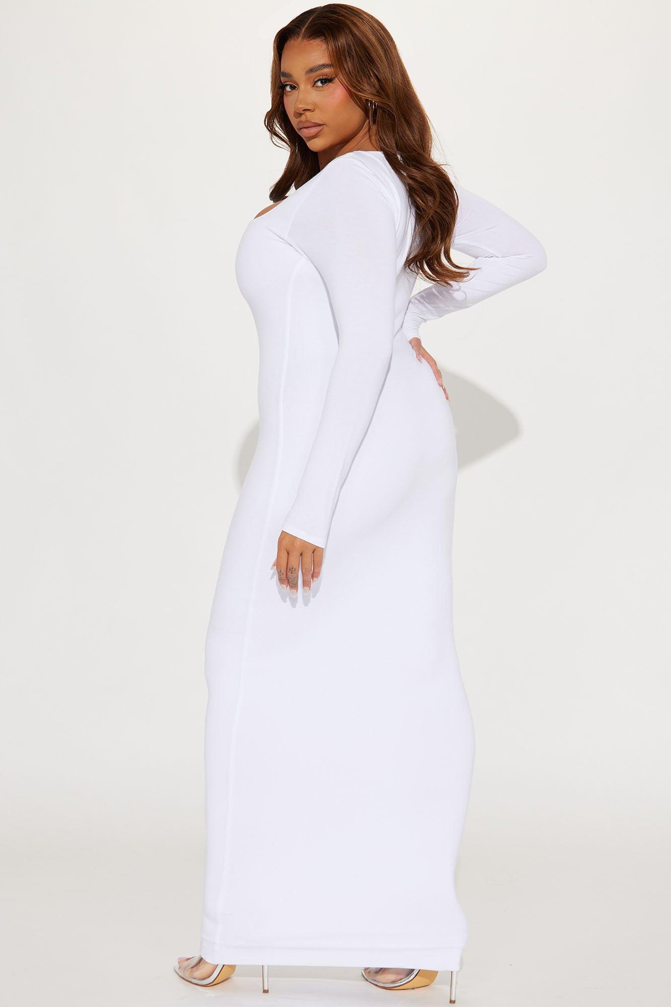Athena Smooth Snatched Maxi Dress - White Product Image