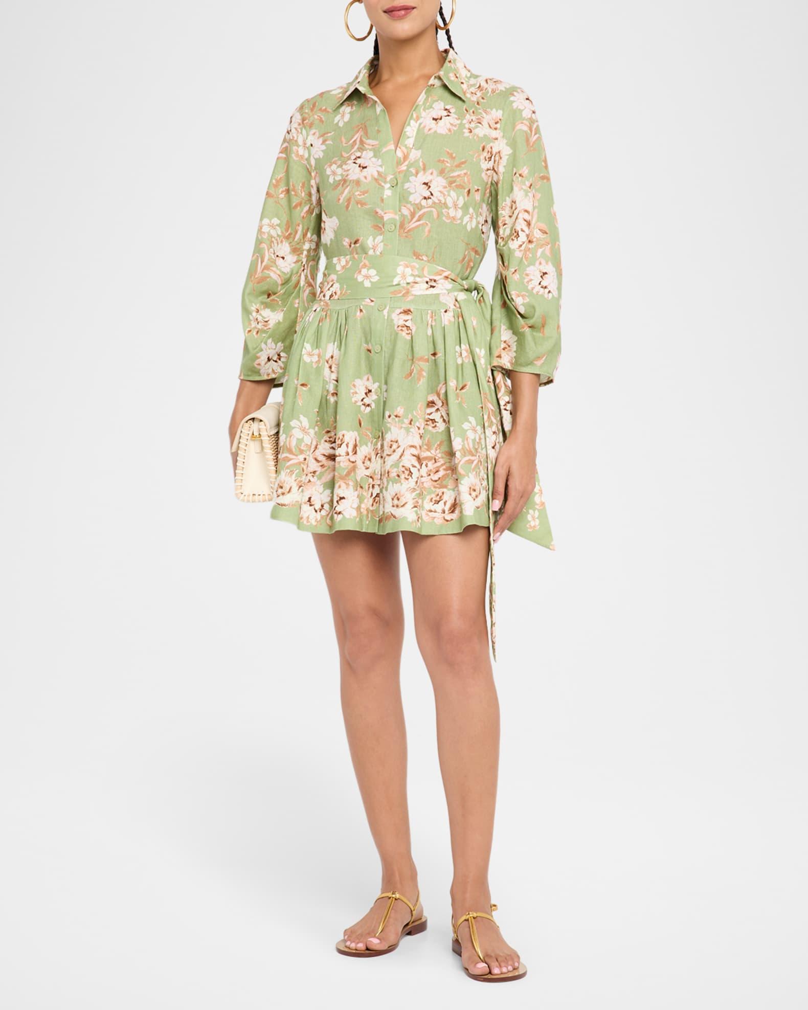 Raya Floral Button-Front Mini Dress Product Image