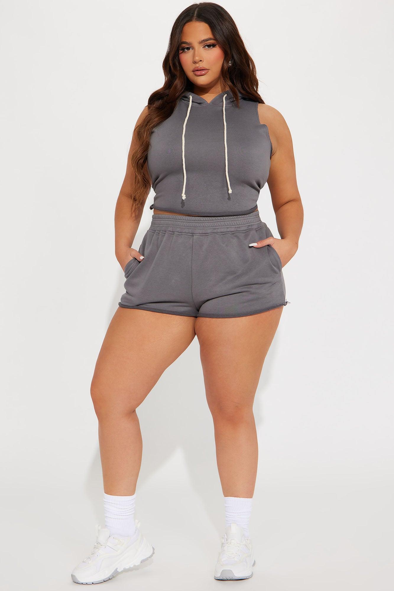 Playing Games French Terry Lounge Top - Charcoal Product Image