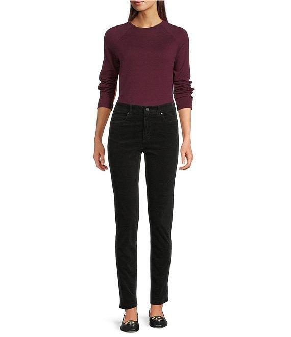 J.McLaughlin Egret Mid-Rise 5-Pocket Slim Leg Cigarette Pants Product Image