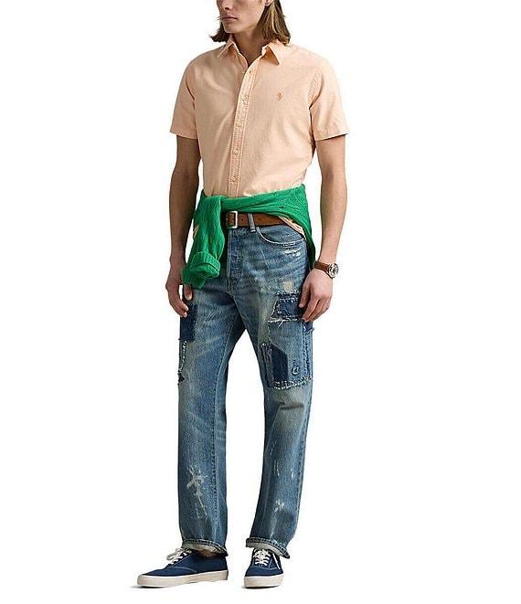 Polo Ralph Lauren Classic Fit Mineral-Dyed Oxford Short Sleeve Woven Shirt Product Image