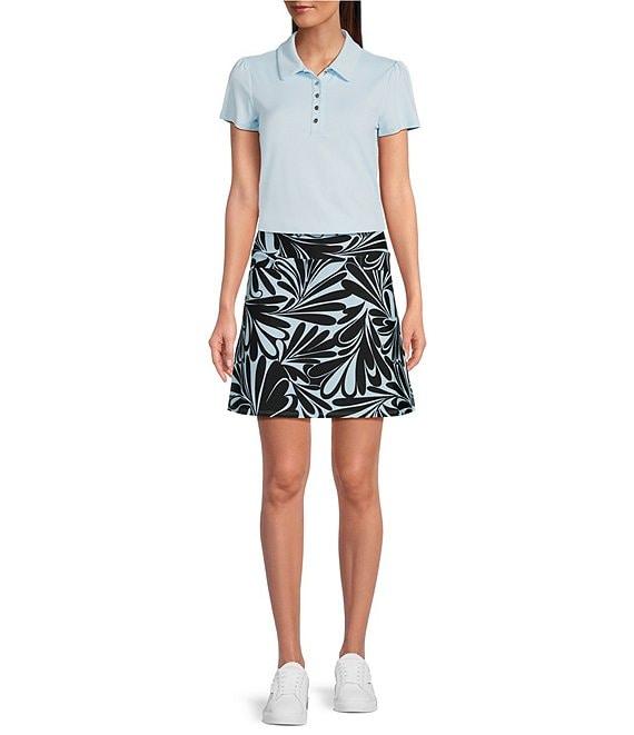 Jude Connally Sonia Knit Decorative Fan Print A-Line Side Slit Pull-On Skort Product Image