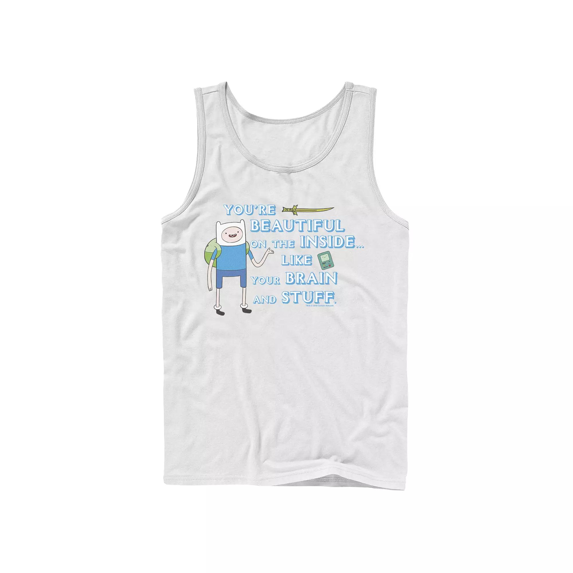 Men's Adventure Time Finn You're Beautiful On The Inside Portrait Tank Top,  Product Image