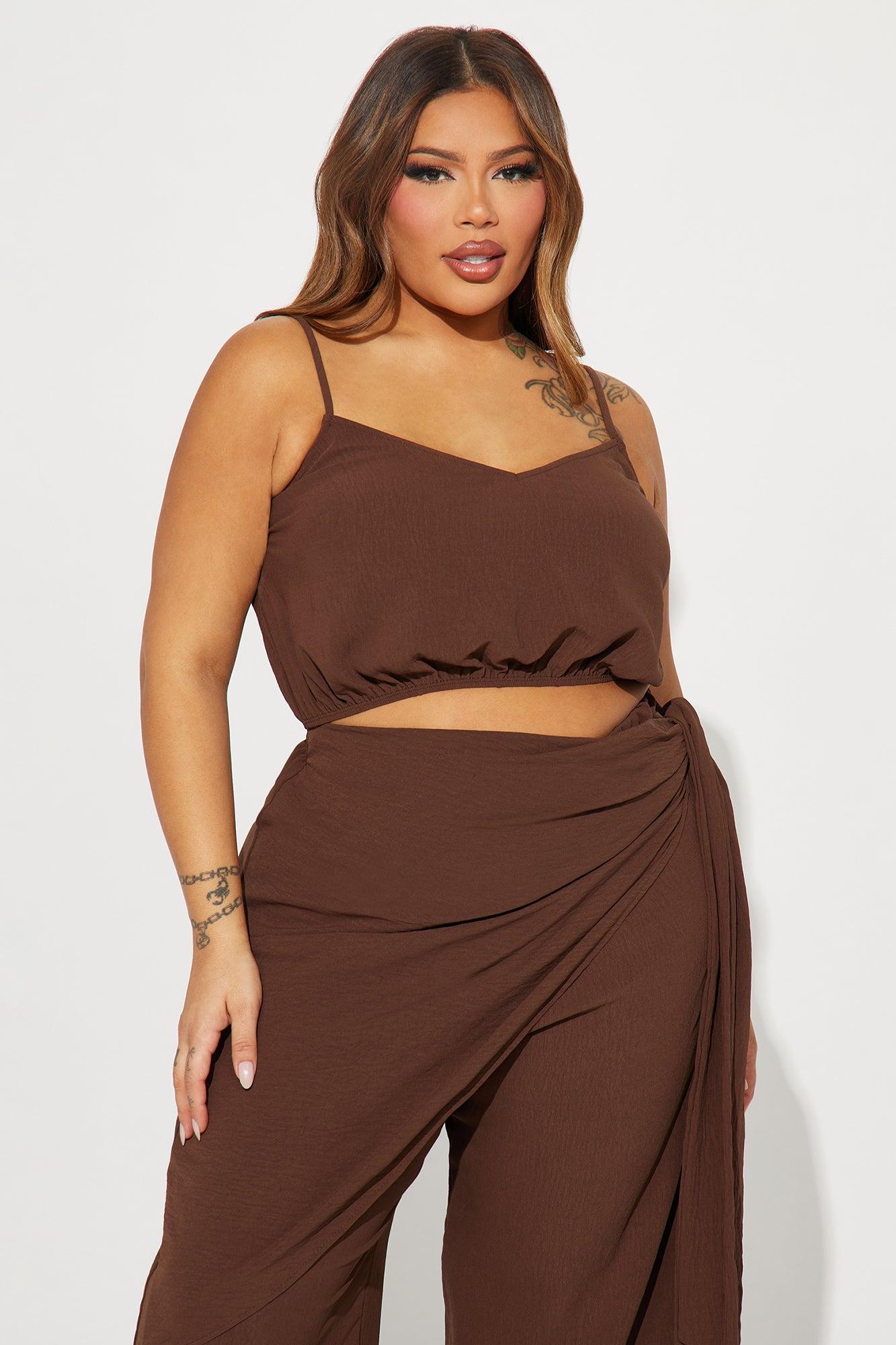 Take Me Away Pant Set - Chocolate Product Image