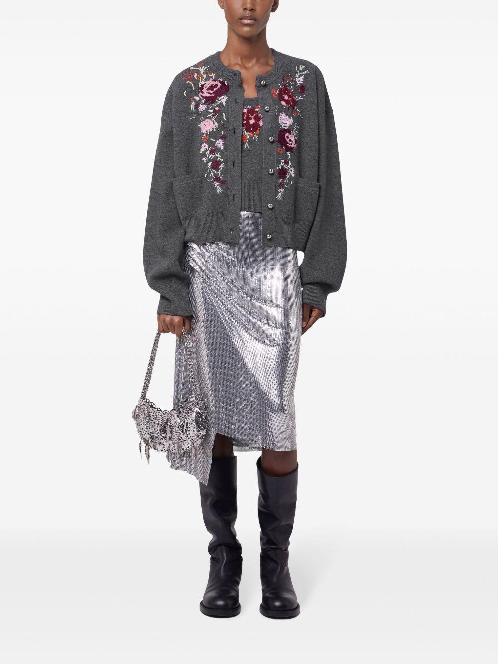 floral-embroidered cardigan Product Image