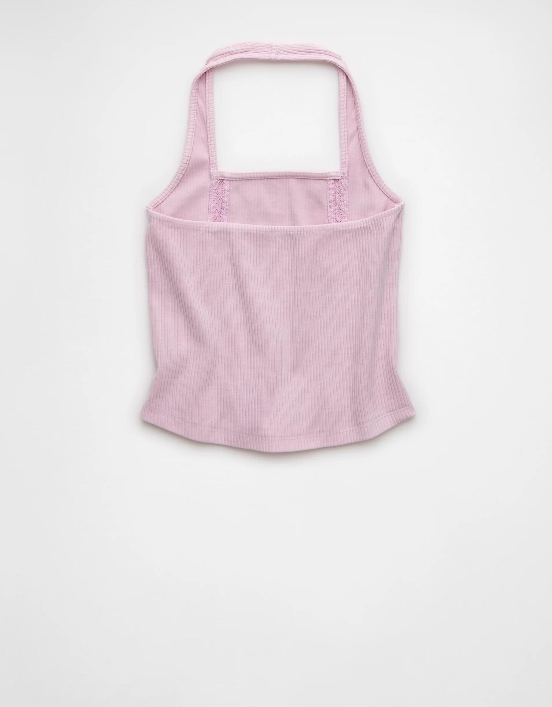 AE Lace Halter Tank Top Product Image