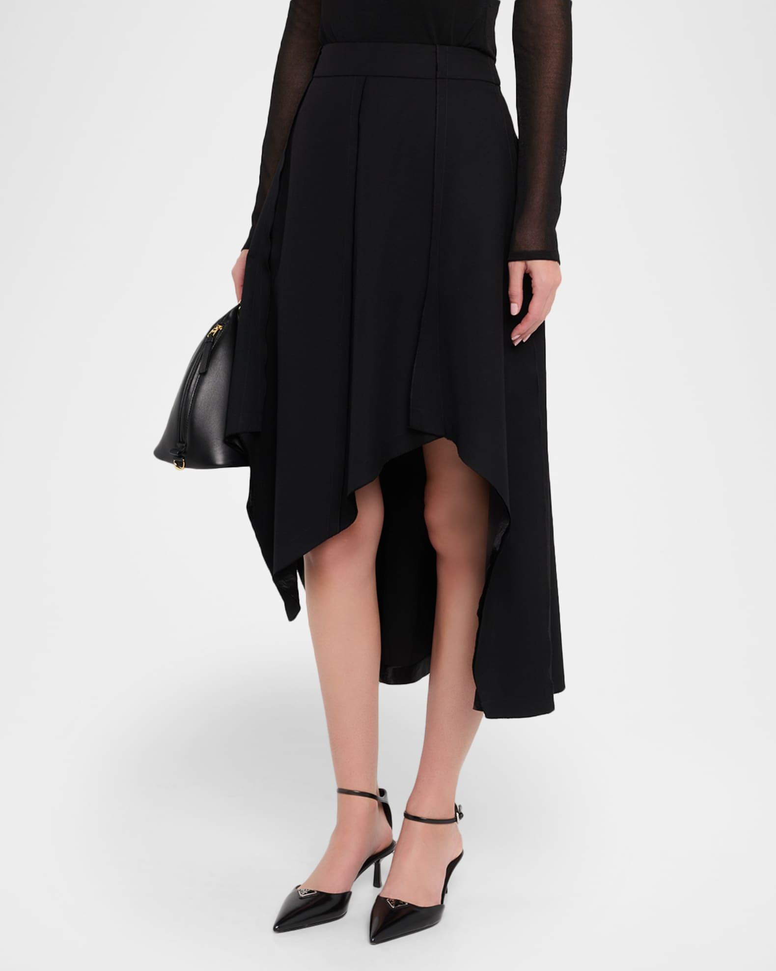 Asymmetric Wool Suiting Skirt Product Image