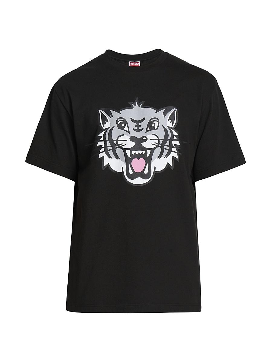 Mens Happy Tiger Classic T-Shirt Product Image