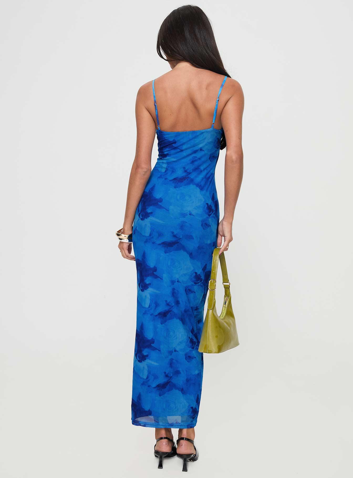 Hathaway Maxi Dress Blue Floral Product Image