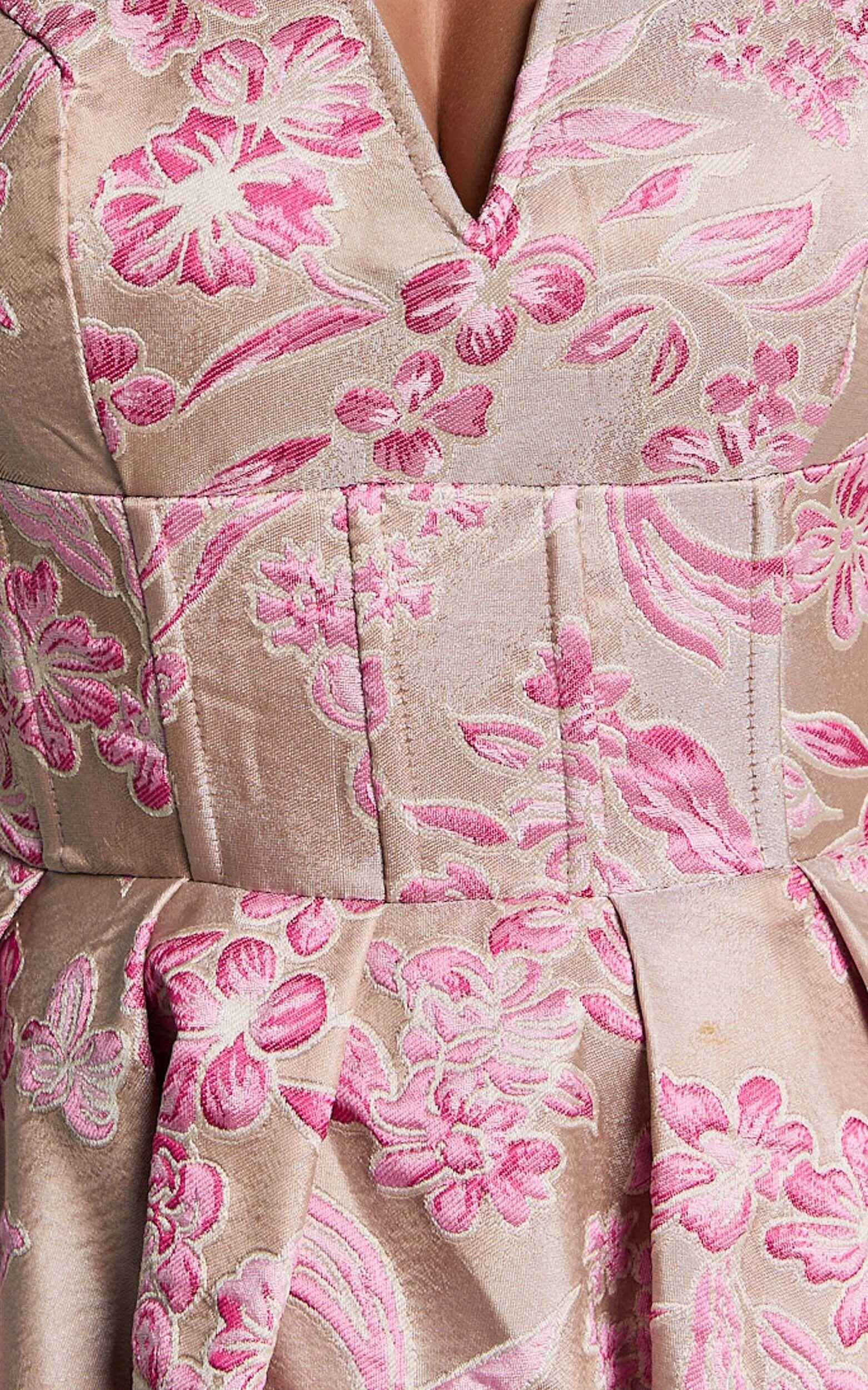 Hayley Mini Dress - Sweetheart Fit and Flare Dress in Pink Product Image