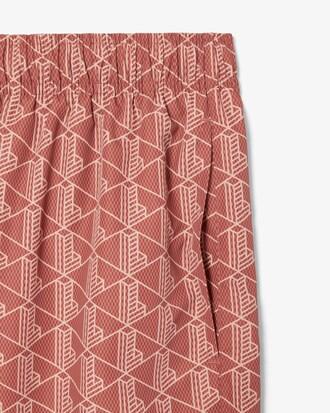 Mid Length Monogram Print Swim Trunks Product Image