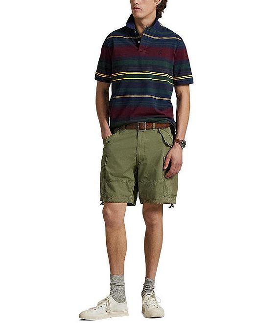Polo Ralph Lauren Classic Fit Striped Mesh Short Sleeve Polo Shirt Product Image