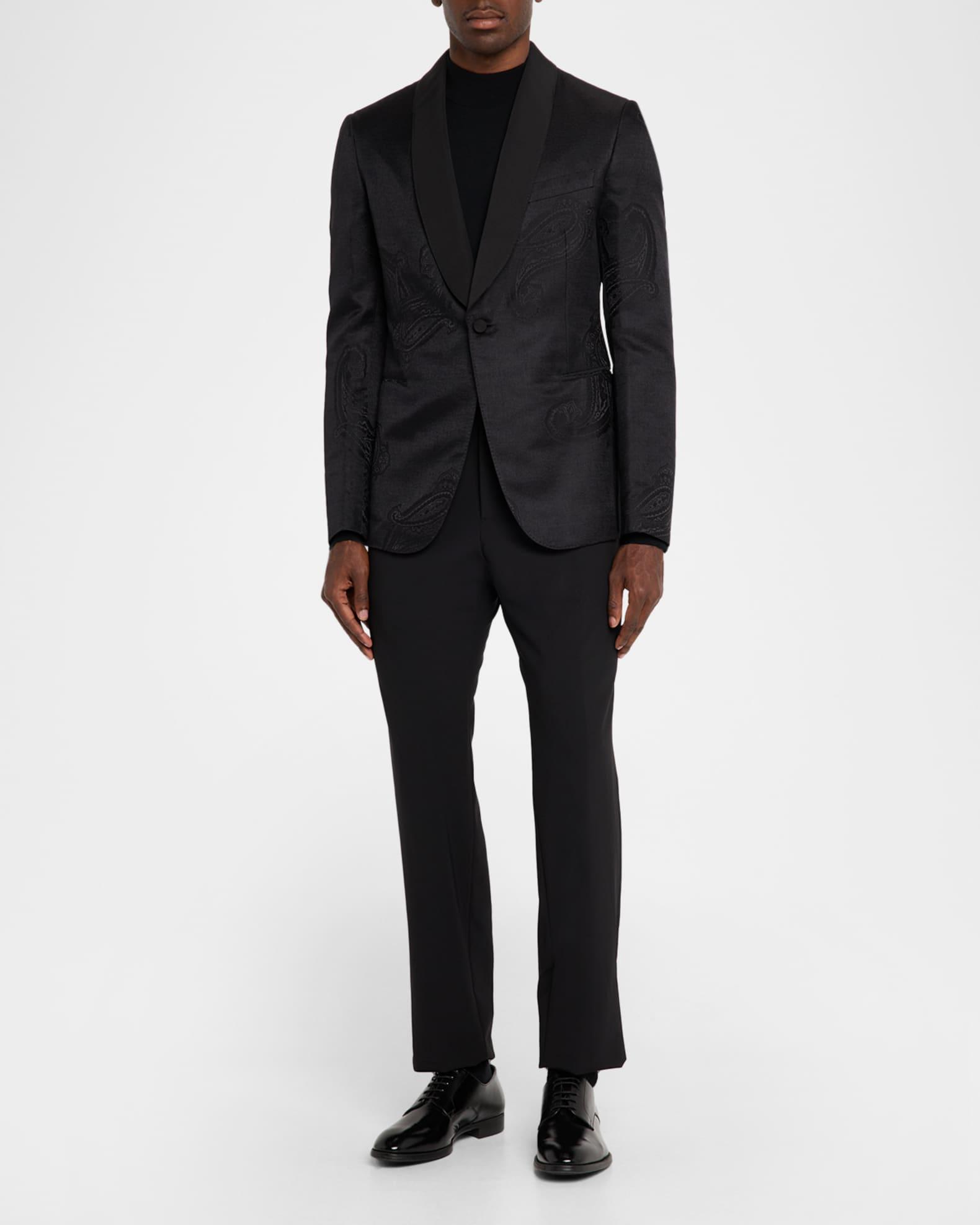 Men's Paisley Jacquard Single-Breasted Blazer Product Image