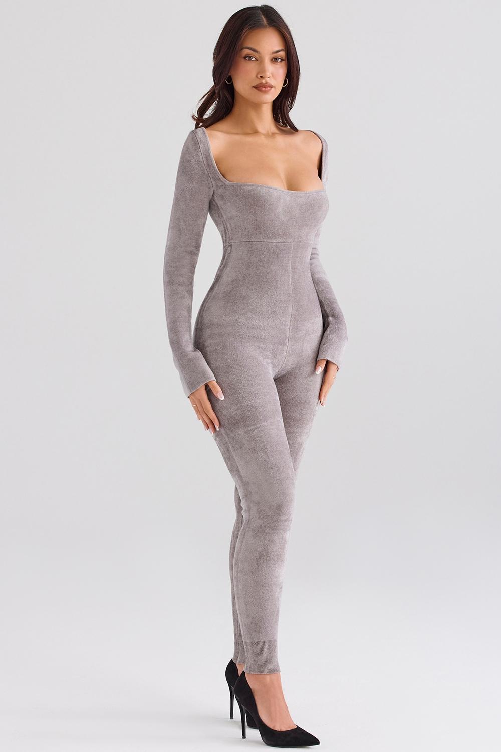 Isis  mink heavy chenille loungewear jumpsuit - sale Product Image