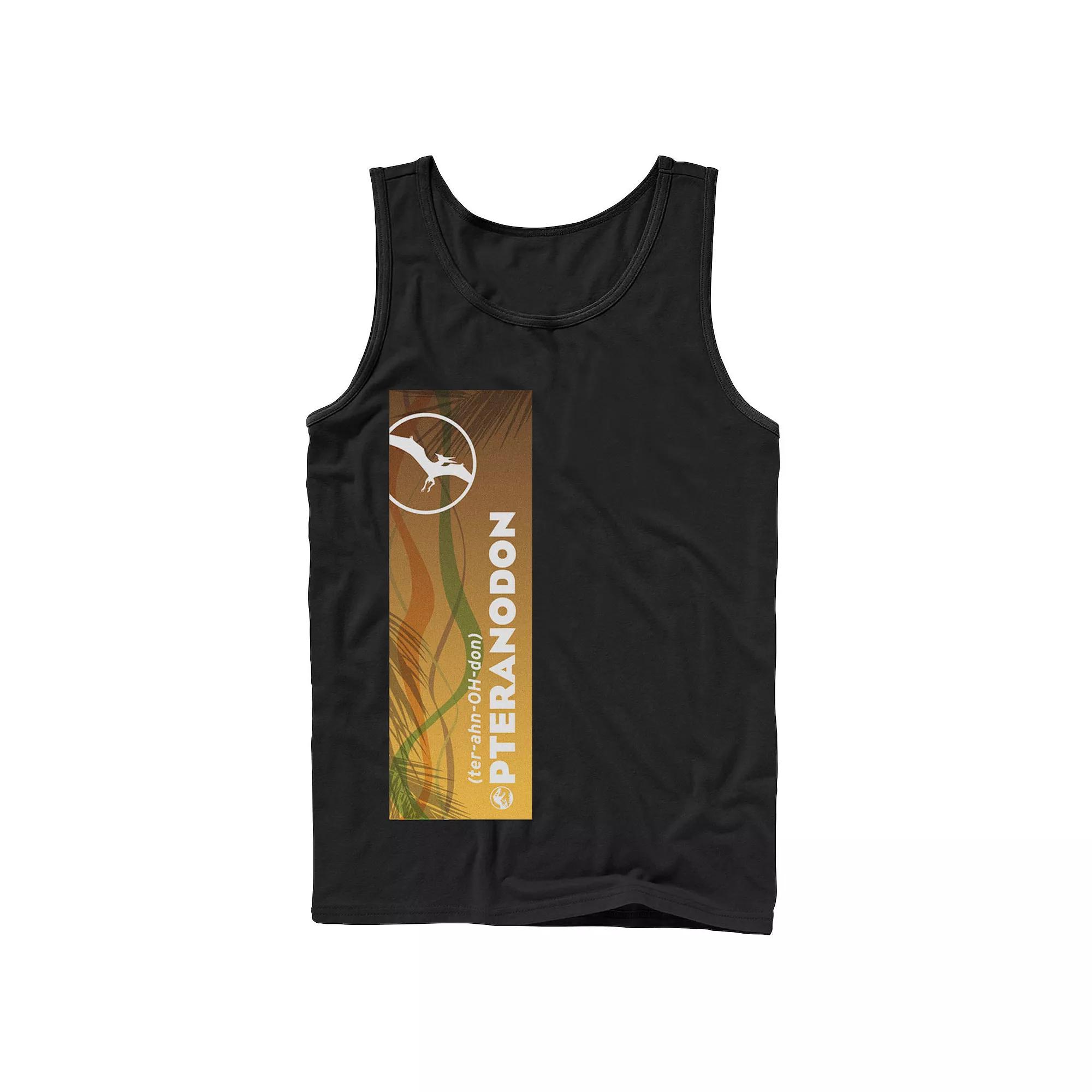 Men's Jurassic World Pteranodon Right Panel Tank Top, Size: XL, Black Product Image