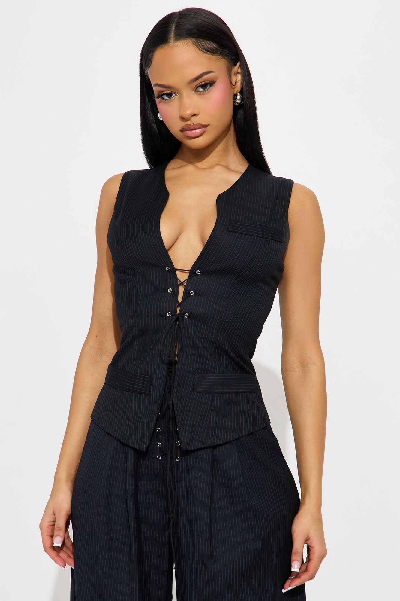 Vivian Vest Pant Set - Black Product Image