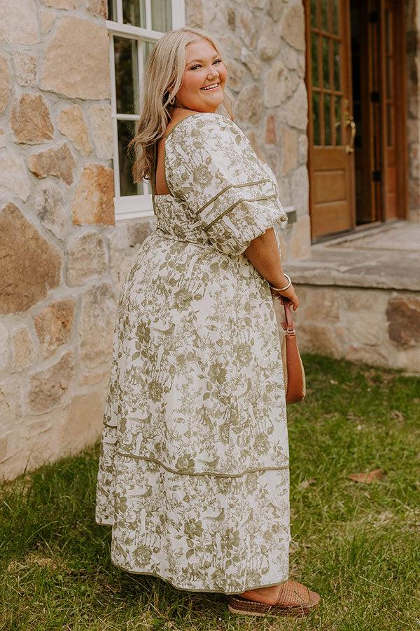 Cottage Bloom Floral Maxi Dress Curves Product Image