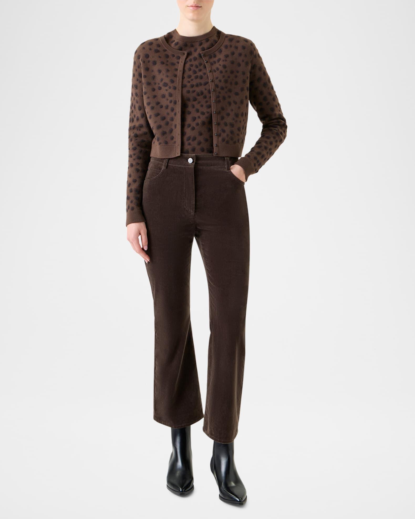 Leopard Jacquard Knit Cardigan Product Image