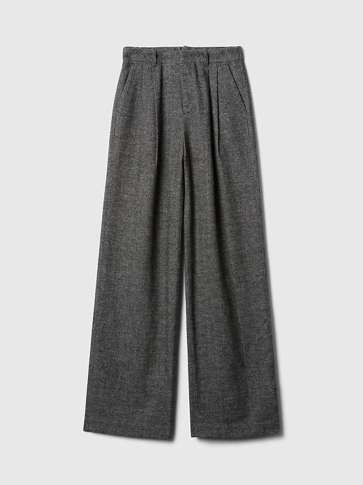 365 High Rise Brushed Twill Pleated Trousers Product Image