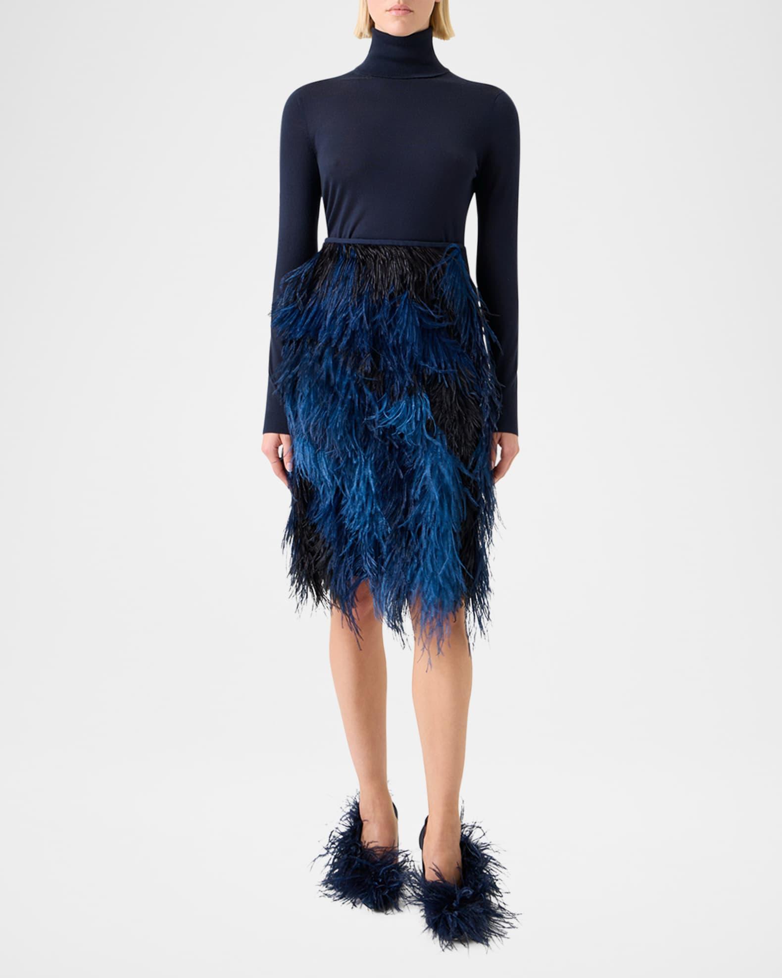 Turtleneck Cashmere-Silk Long-Sleeve Sweater Product Image