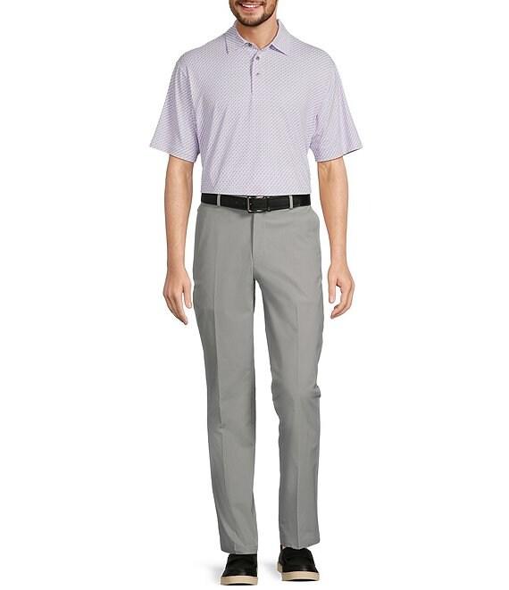 Roundtree & Yorke Performance The Fairway Short Sleeve 3D Geometric Print Polo Shirt Product Image