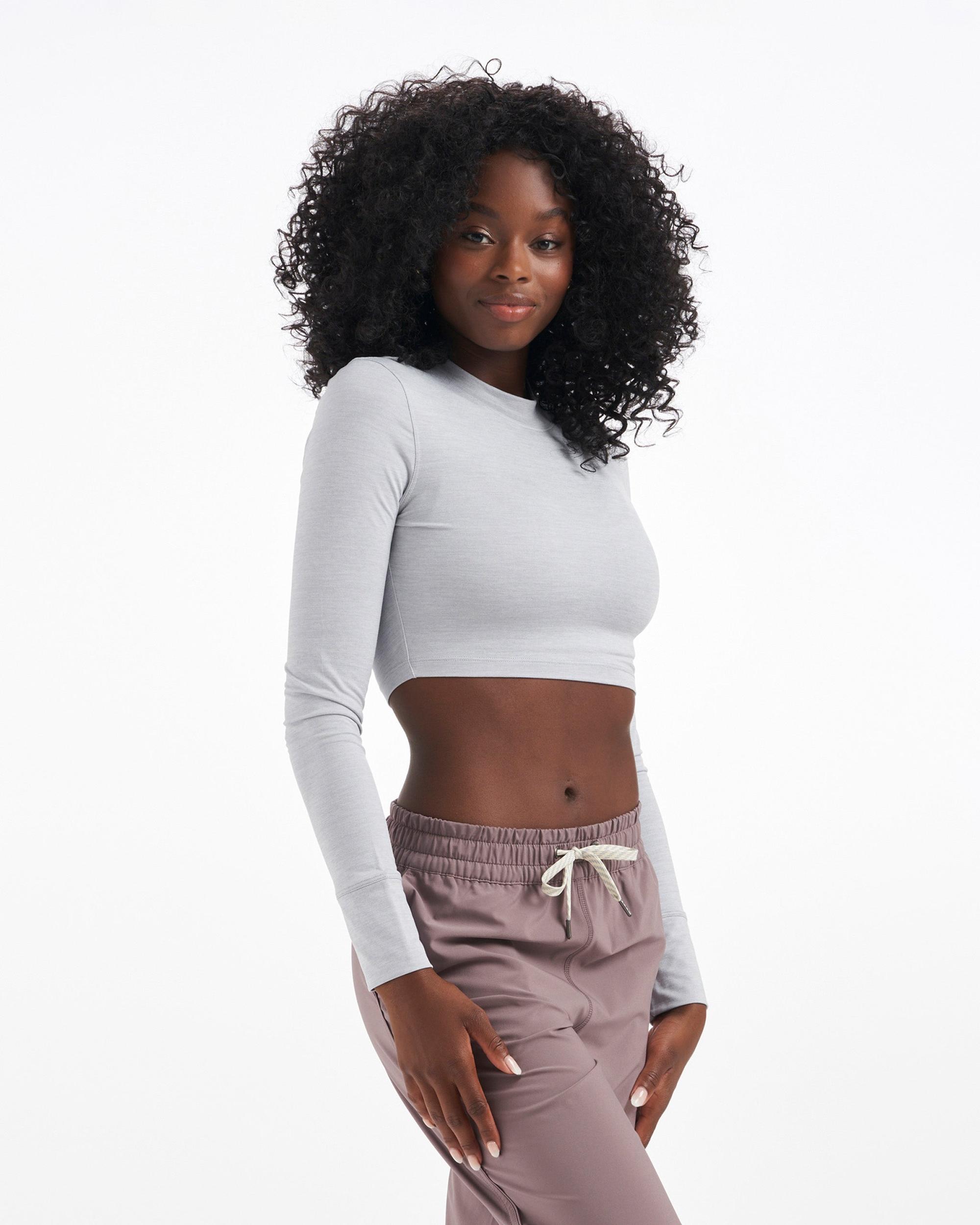Long-Sleeve Lux Crop Tee Product Image