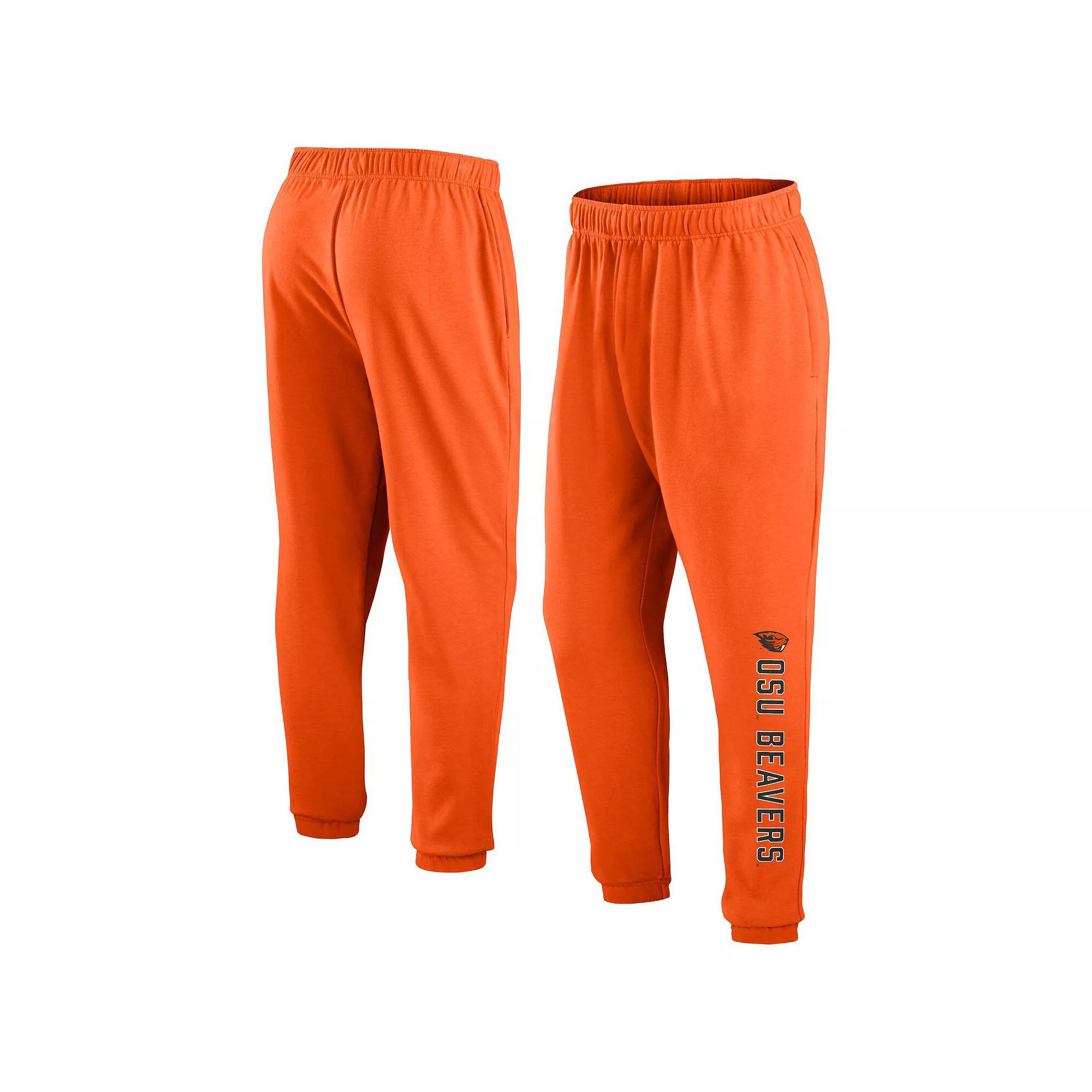 Men's Fanatics Branded Orange Oregon State Beavers Chop Block Fleece Sweatpants,  Product Image