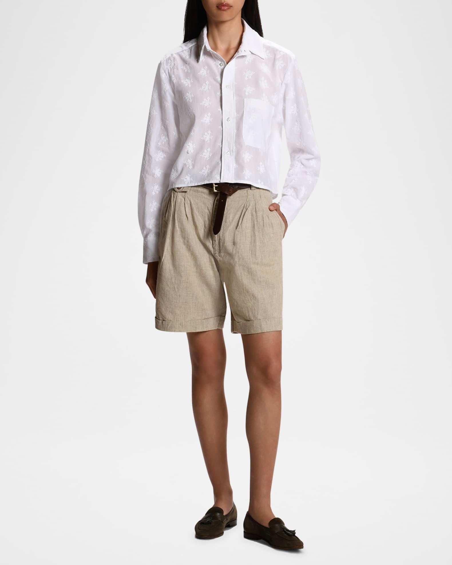 The Shorty Floral-Embroidered Shirt Product Image