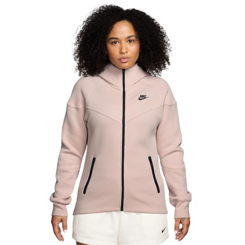 Nike Womens Nike NSW Tech Fleece WR Full-Zip Hoodie - Womens Sweet Beet/Black Product Image