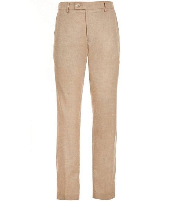 Perry Ellis Slim Fit Flat Front Tropical Pants Product Image