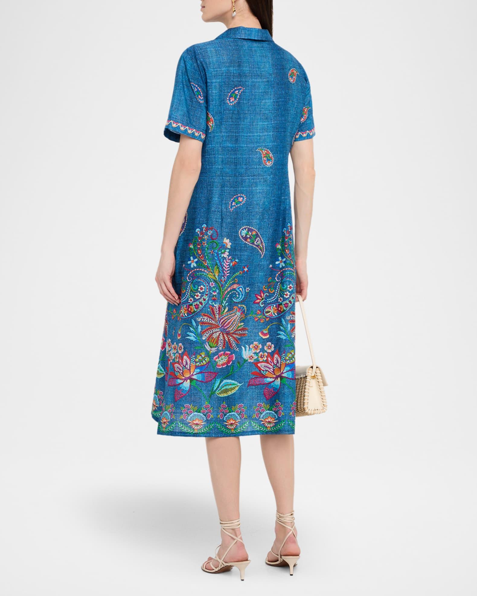 Carlie Floral & Paisley-Print Midi Dress Product Image
