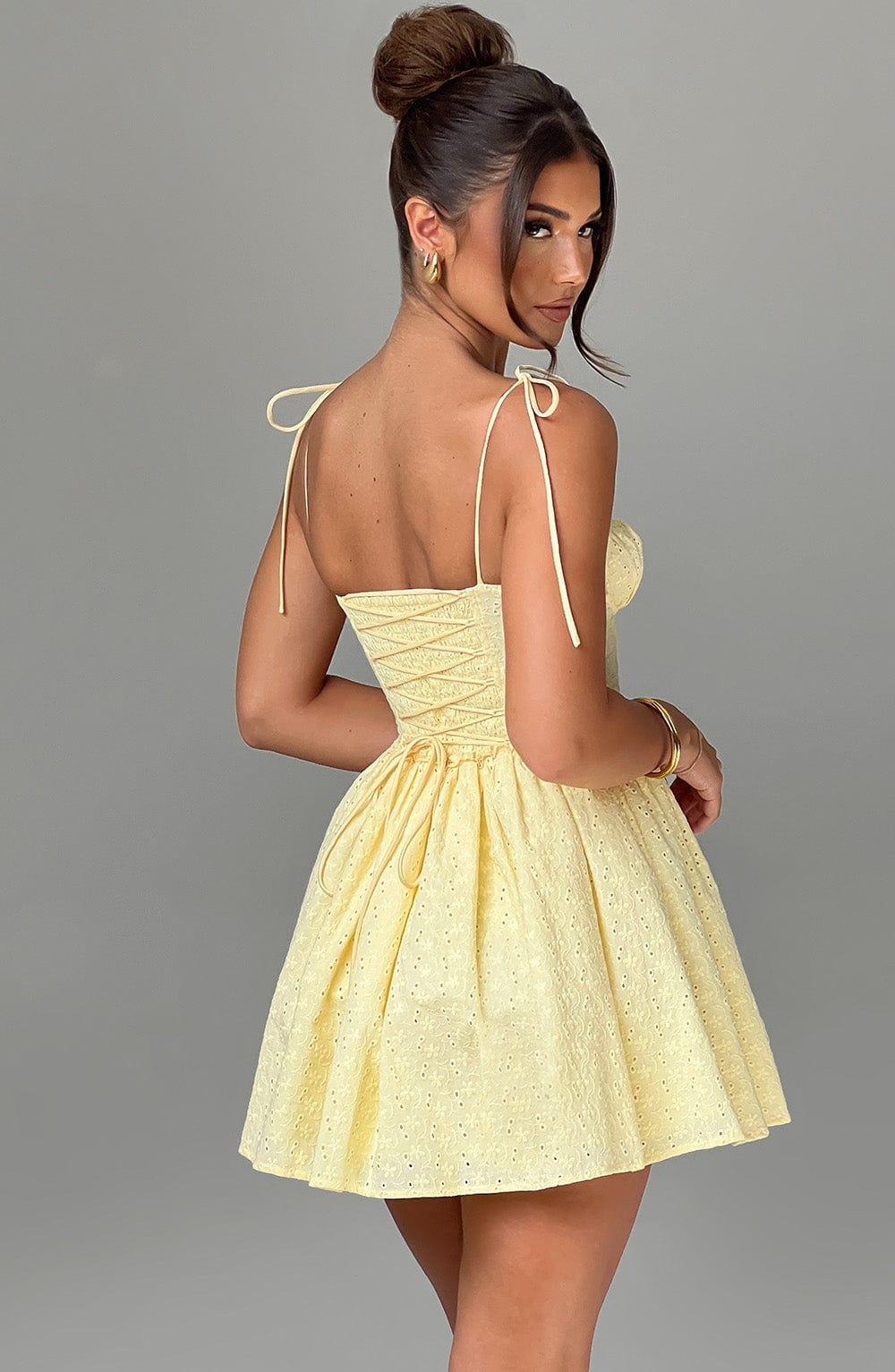 Phoebe Mini Dress - Lemon Product Image