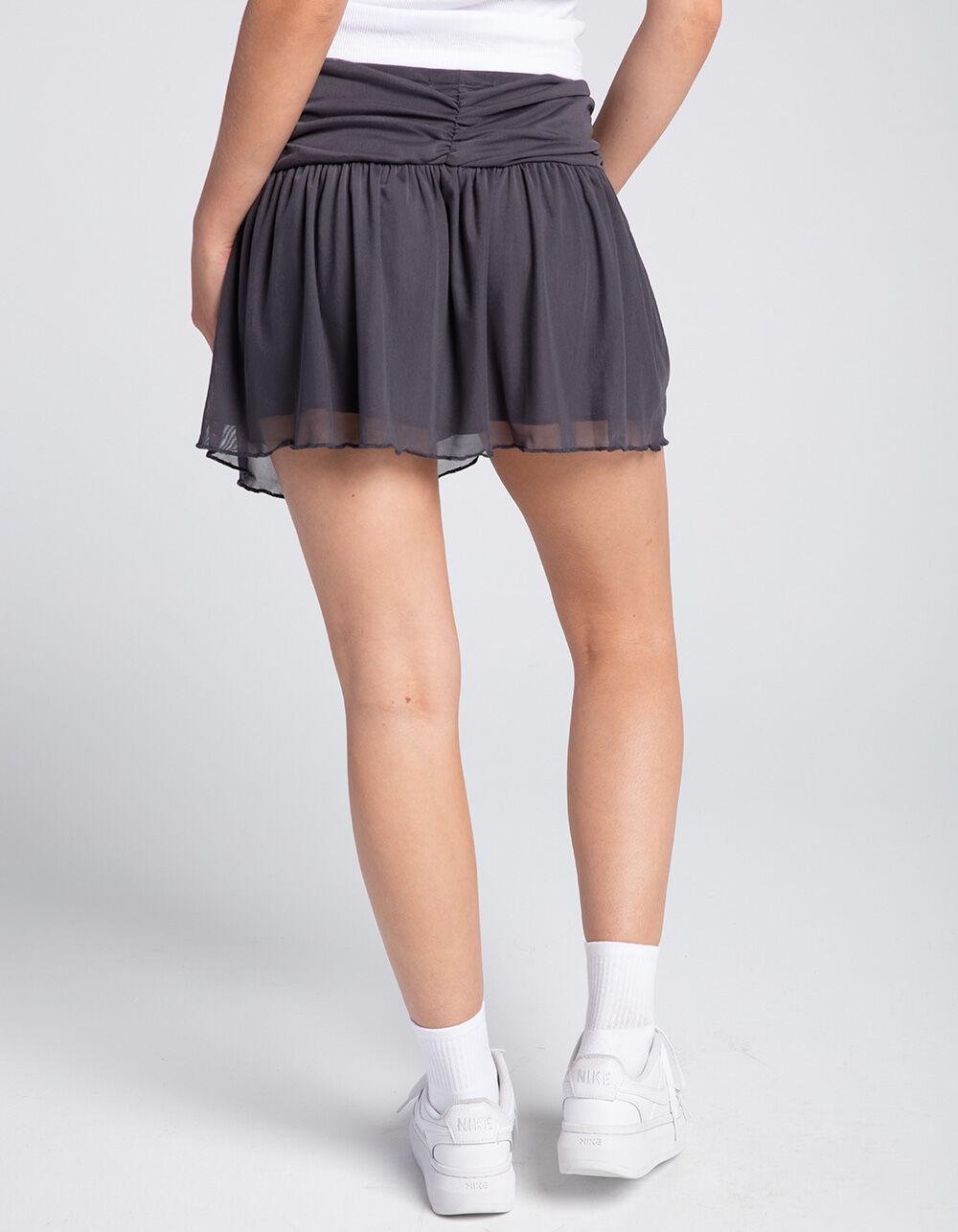 RSQ Womens Low Rise Bow Cinch Mini Skirt - GRAY Product Image