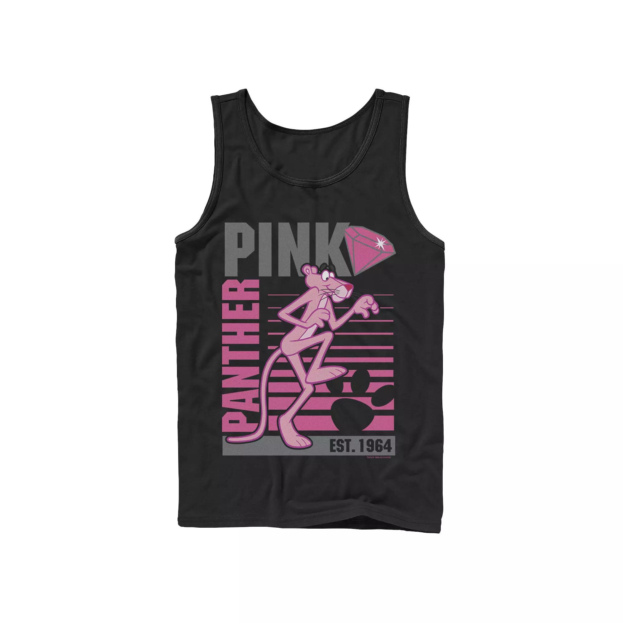 Men's Pink Panther Lined Portrait Tank Top,  Product Image