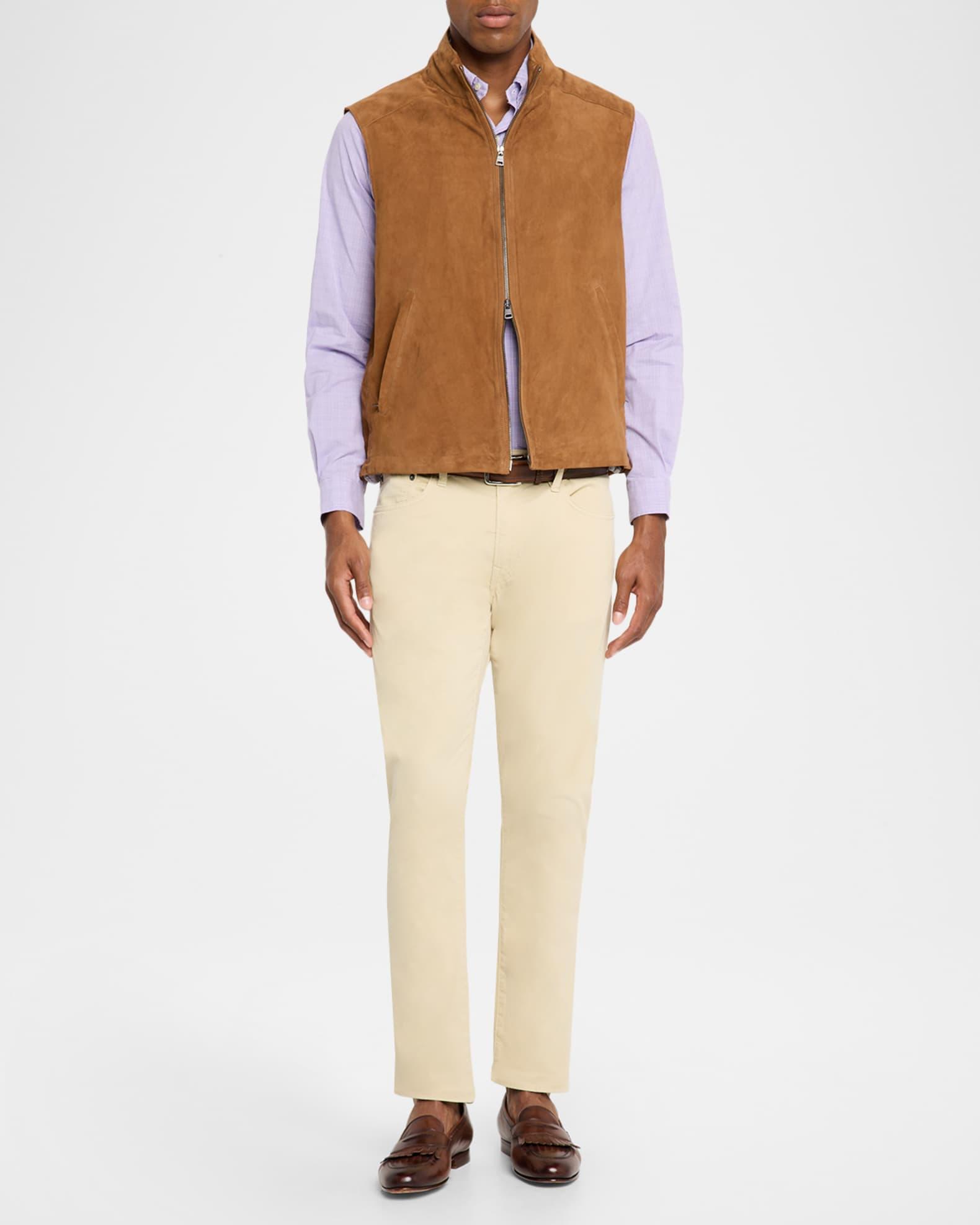Men's Suede Zip Vest Product Image