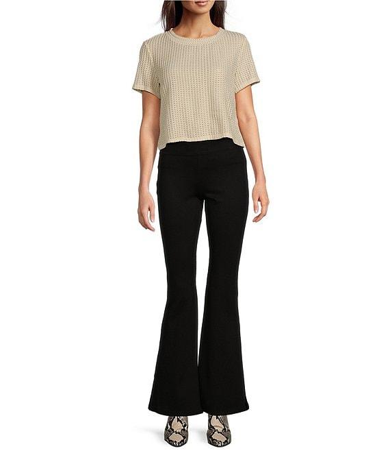 Vince Camuto Sequin Mesh Lace Crew Neck Short Sleeve Tee Product Image