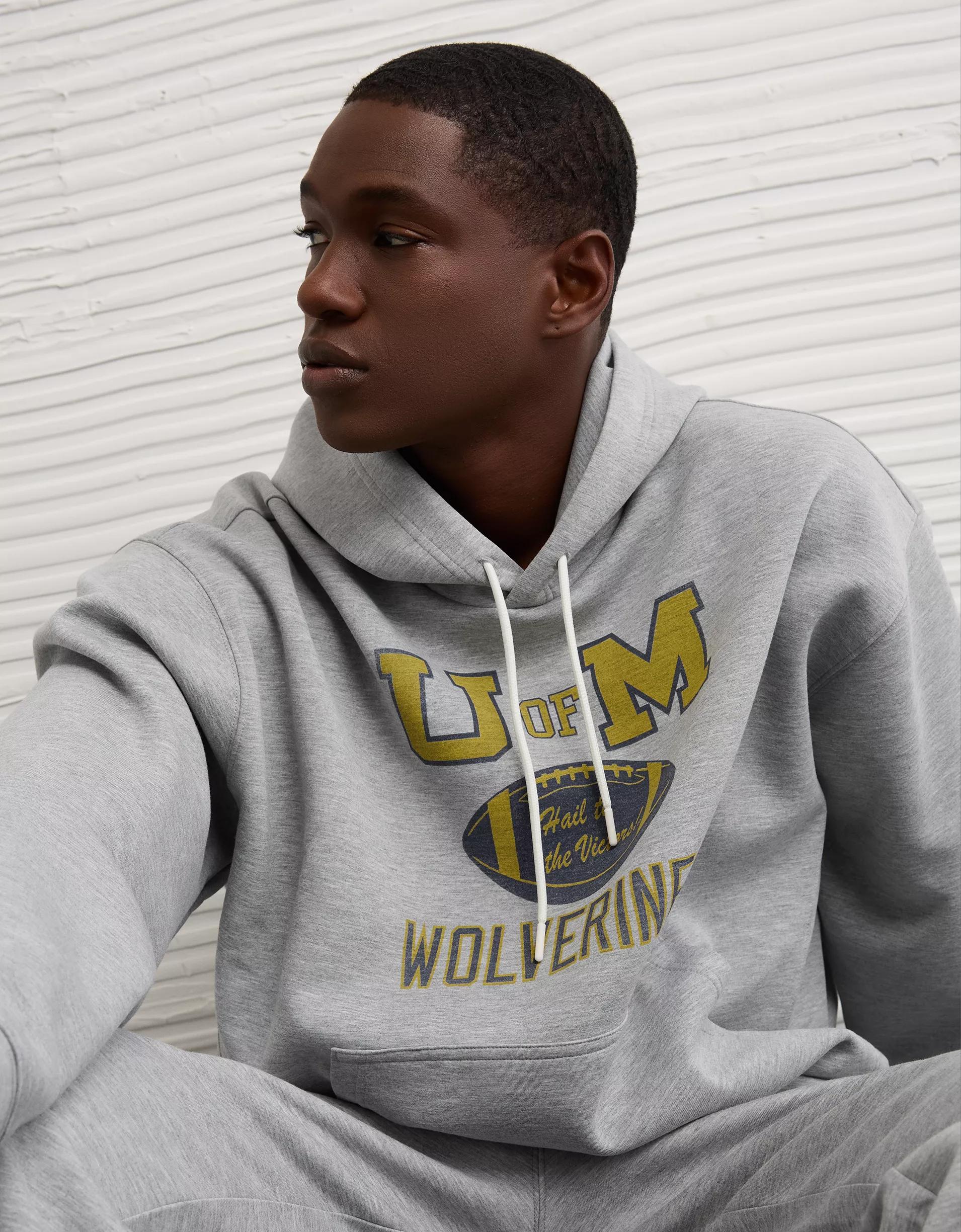 AE 24/7 Michigan Wolverines Graphic Hoodie Product Image