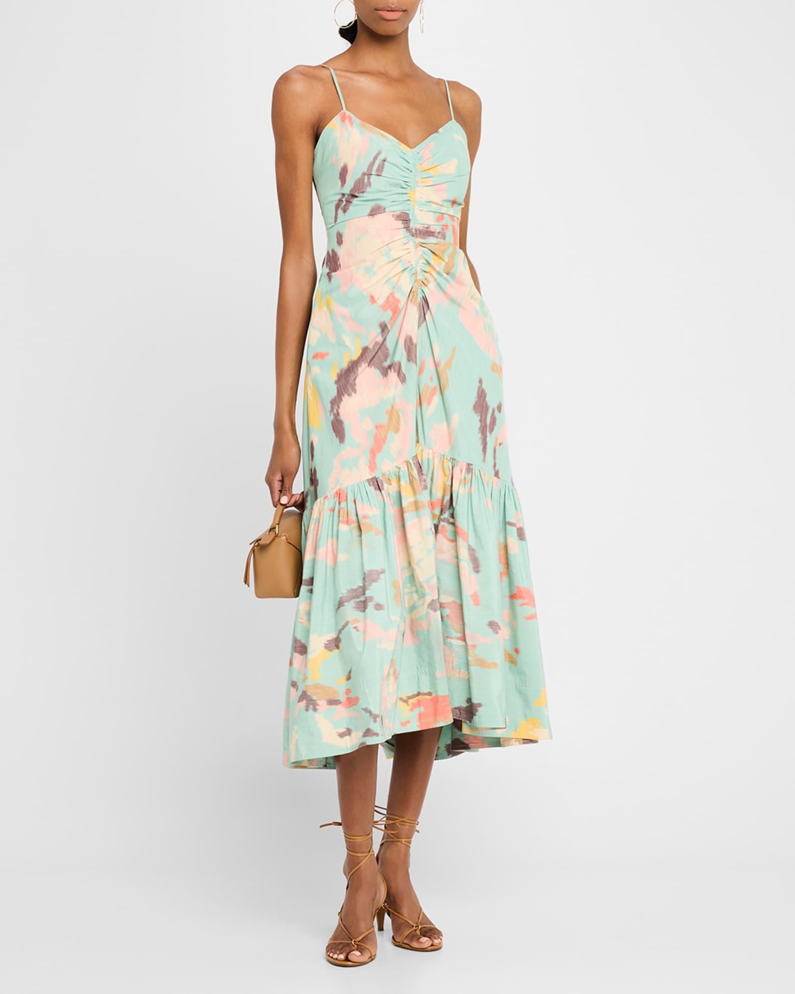 Lindsey Printed A-Line Midi Dress Product Image