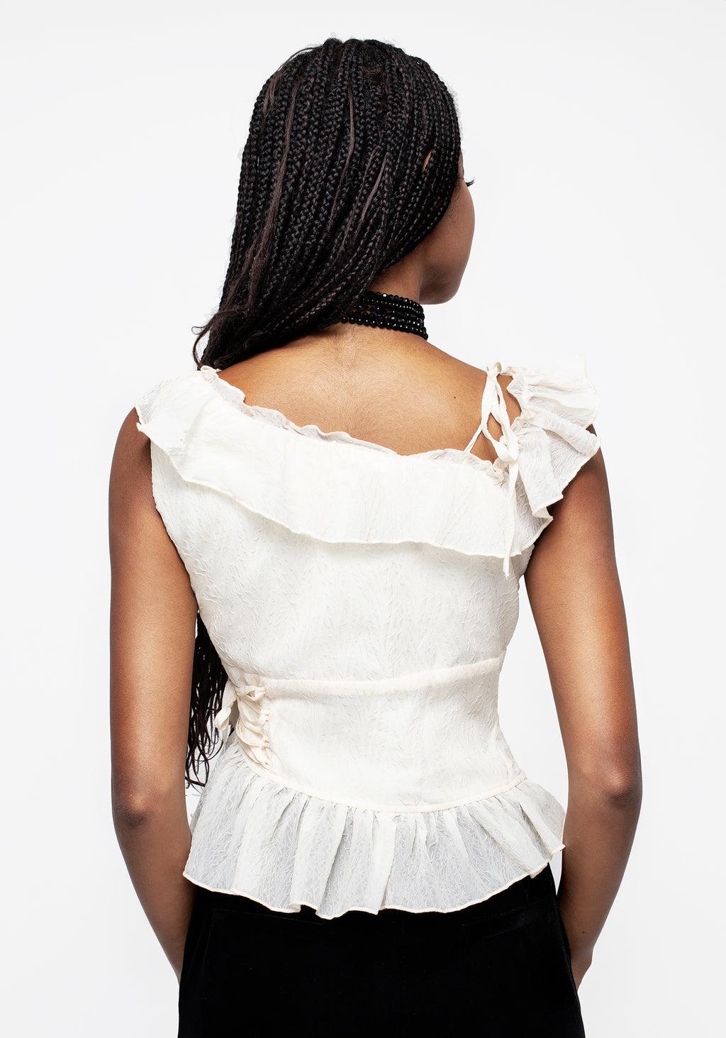 Verona Asymmetric Ruffle Top Product Image