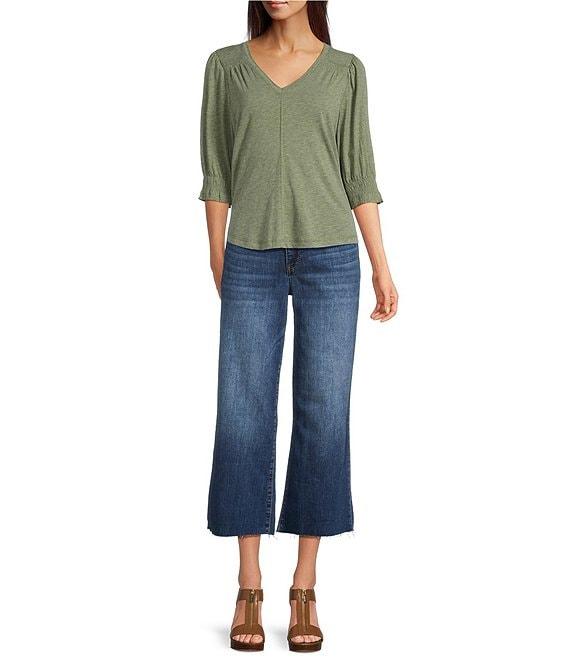 KUT from the Kloth Petite Size Meg High Rise Relaxed Fit Wide Leg Jeans Product Image
