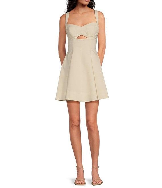 Gianni Bini Selene A-Line Cut-Out Textured Dress Product Image