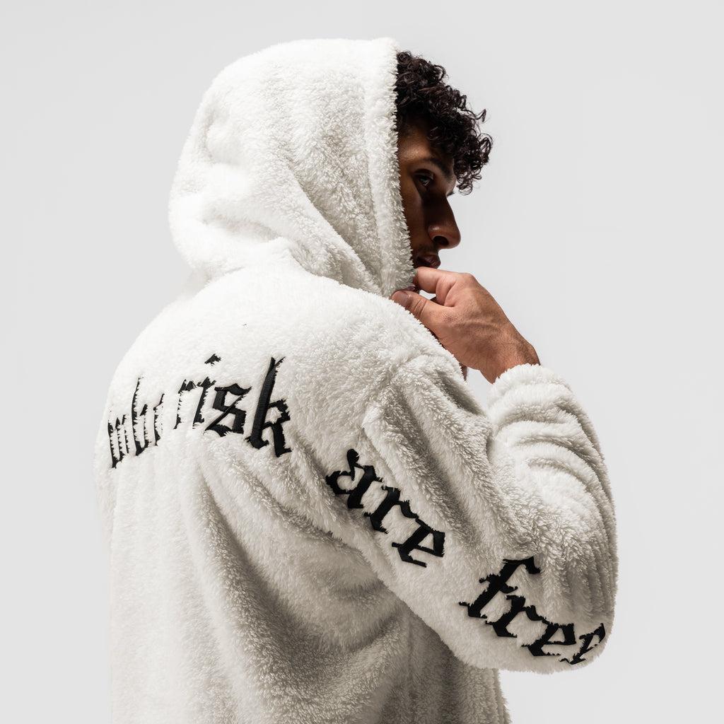 0553. Sherpa Recovery Hoodie - Ivory Cream/Black Product Image