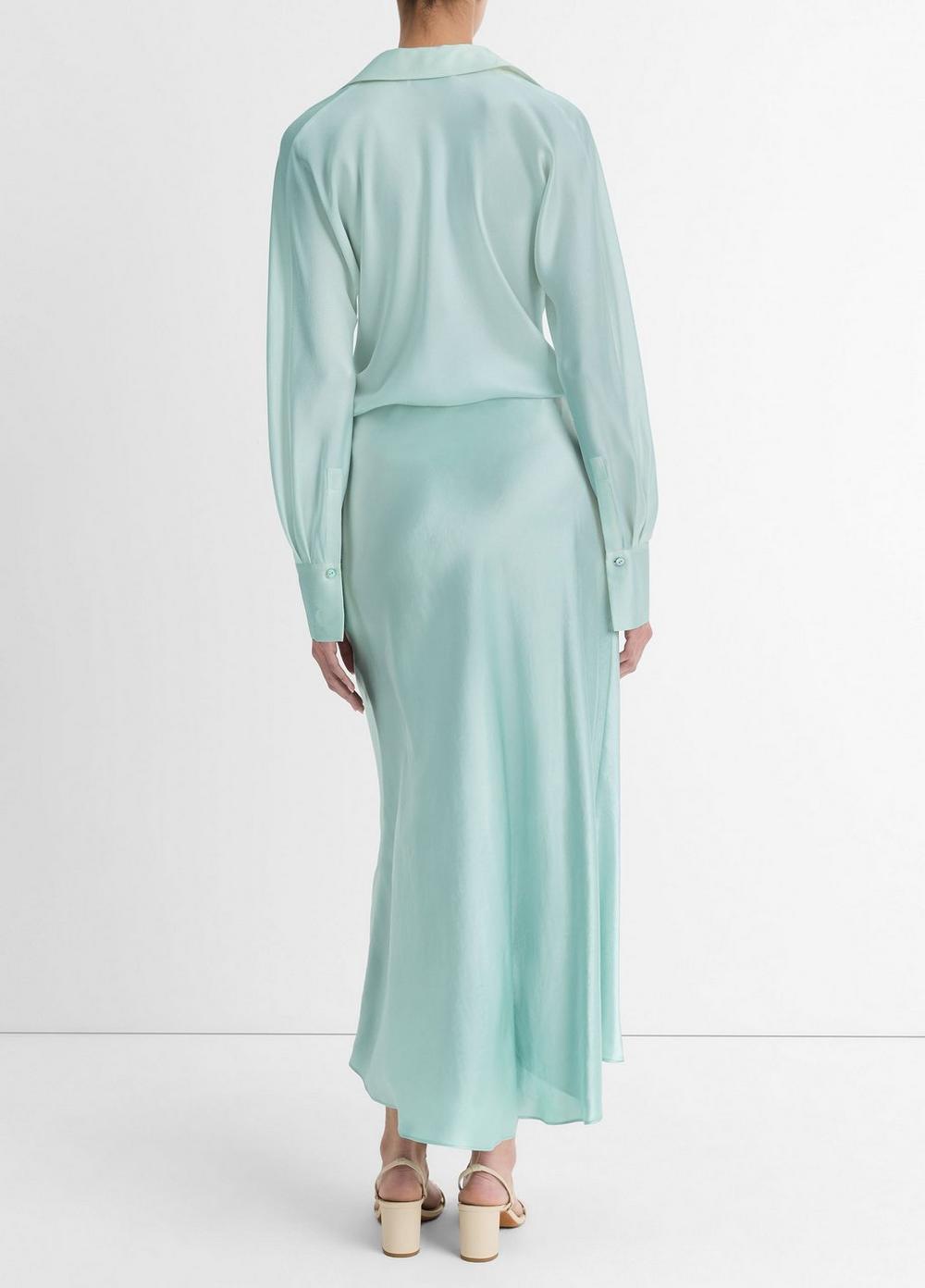 Lingerie-Detailed Satin Slip Skirt Product Image