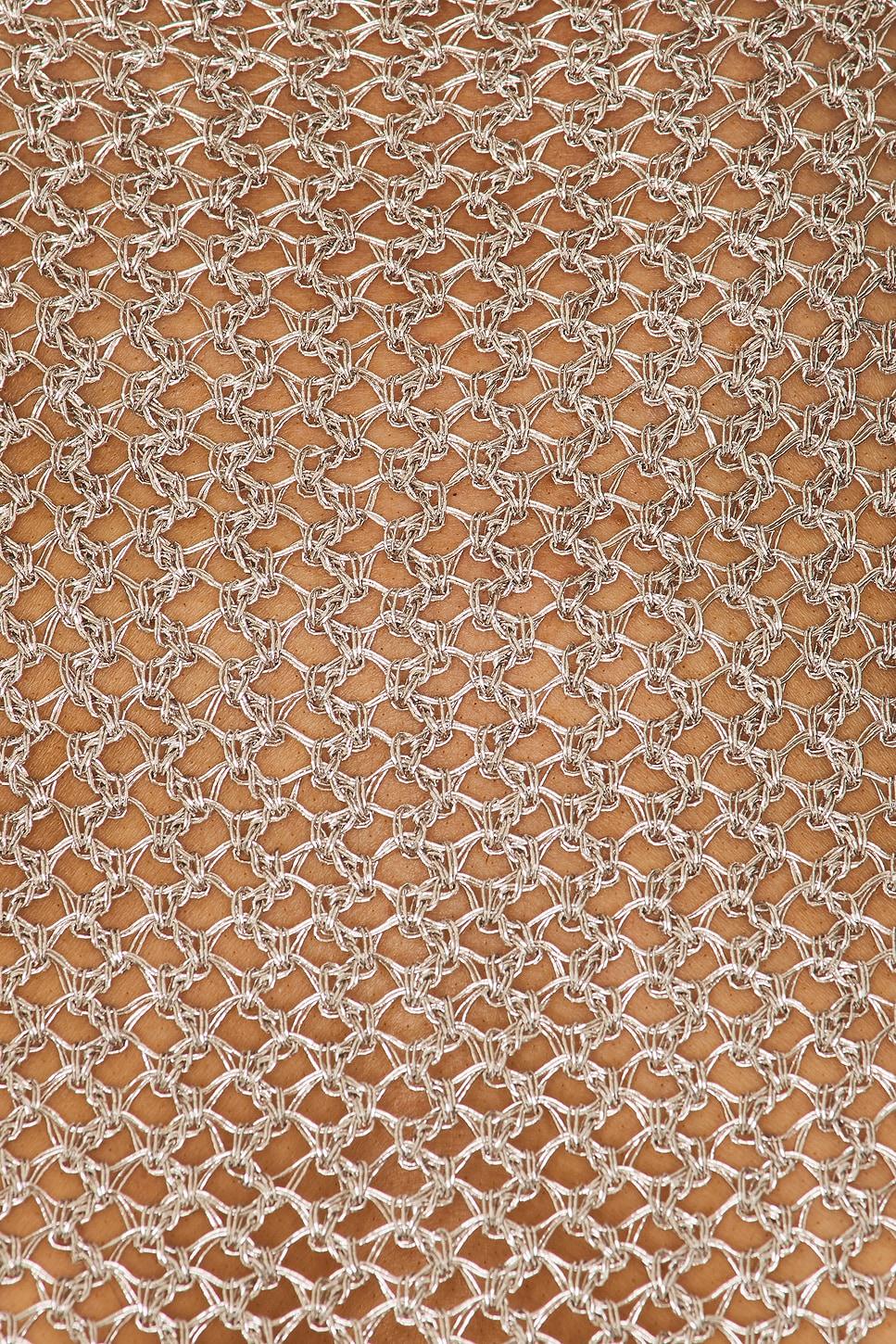 Metallic Netting Fringe Asymmetric Top Lapointe Product Image