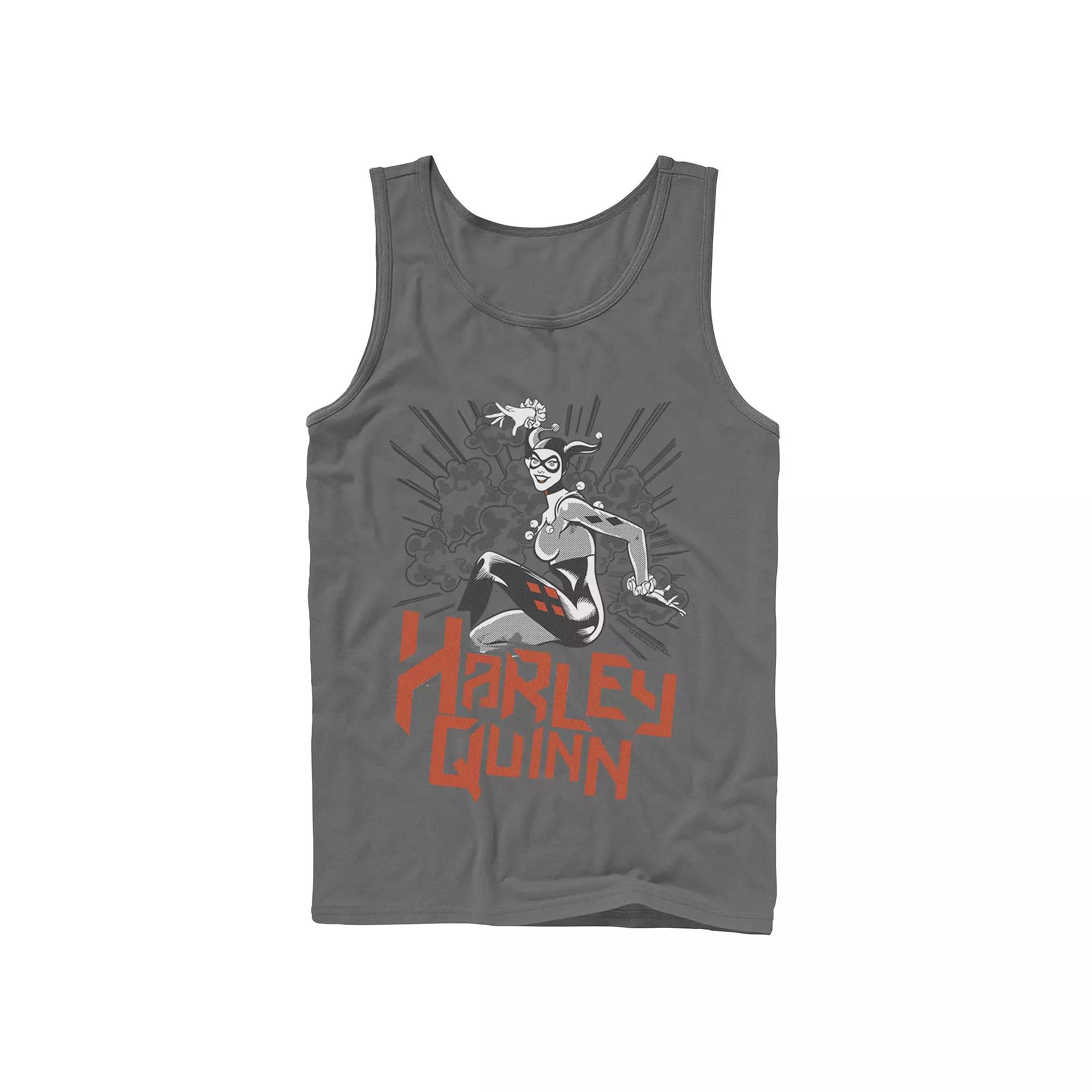 Men's DC Comics Harley Quinn Action Pose Tank Top,  Product Image