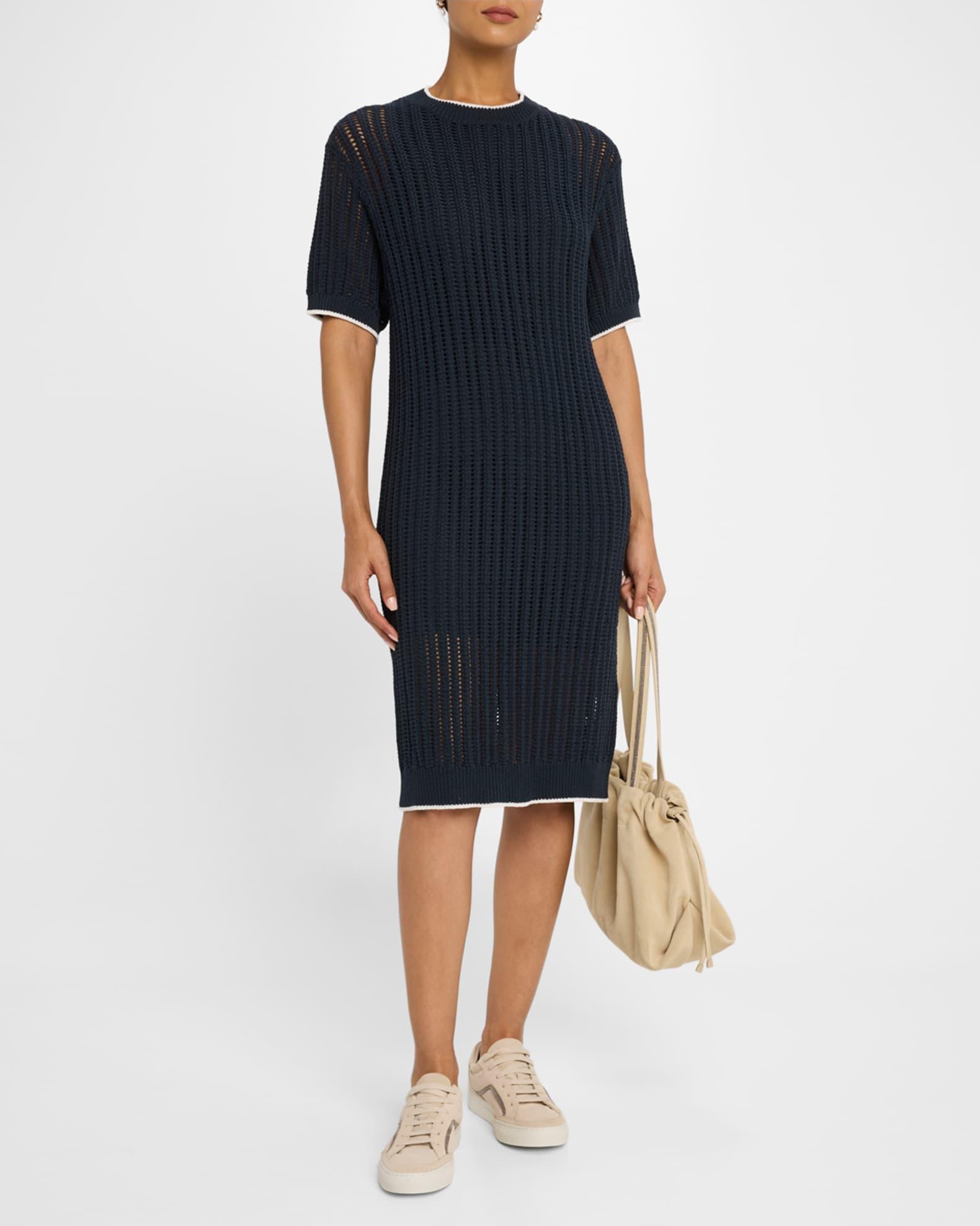 Mesh Knit Midi T-Shirt Dress Product Image